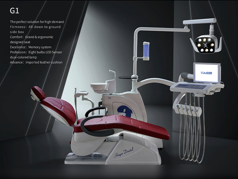 Dental chair with adjustable LED light arm - Fengdent Medical